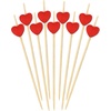 image:imageBambooMN 47 Inch Decorative Red Heart Bamboo Cocktail Fruit Sandwich Picks Skewers for Catered Events Holidays Restaurants or Buffets Party Supplies 100 Pieces300