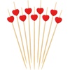 image:imageBambooMN 47 Inch Decorative Red Heart Bamboo Cocktail Fruit Sandwich Picks Skewers for Catered Events Holidays Restaurants or Buffets Party Supplies 100 Pieces300