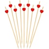 image:imageBambooMN 47 Inch Decorative Red Heart Bamboo Cocktail Fruit Sandwich Picks Skewers for Catered Events Holidays Restaurants or Buffets Party Supplies 100 Pieces10000