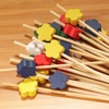 image:imageBambooMN 59 Decorative Bamboo Pink Pearl Cocktails Hors Doeuvres Fruit Sandwich Skewers Picks for Catered Events Holidays Restaurants or Buffet Party Supplies 200 PiecesFlower Asst