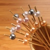 image:imageBambooMN 59 Decorative Bamboo Pink Pearl Cocktails Hors Doeuvres Fruit Sandwich Skewers Picks for Catered Events Holidays Restaurants or Buffet Party Supplies 200 PiecesPearl Pink
