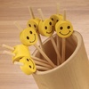 image:imageBambooMN 59 Decorative Bamboo Pink Pearl Cocktails Hors Doeuvres Fruit Sandwich Skewers Picks for Catered Events Holidays Restaurants or Buffet Party Supplies 200 PiecesSmiley Face