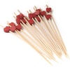 image:imageBambooMN 59 Decorative Bamboo Pink Pearl Cocktails Hors Doeuvres Fruit Sandwich Skewers Picks for Catered Events Holidays Restaurants or Buffet Party Supplies 200 PiecesHeart Red