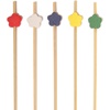 image:imageBambooMN 59 Decorative Bamboo Pink Pearl Cocktails Hors Doeuvres Fruit Sandwich Skewers Picks for Catered Events Holidays Restaurants or Buffet Party Supplies 200 PiecesFlower Asst
