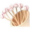 image:imageBambooMN 59 Decorative Sports Ball End Bamboo Cocktail Fruit Sandwich Picks Skewers for Catered Events Holidays Restaurants or Buffets Party Supplies Baseball 100 pcsBaseball