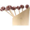 image:imageBambooMN 59 Decorative Sports Ball End Bamboo Cocktail Fruit Sandwich Picks Skewers for Catered Events Holidays Restaurants or Buffets Party Supplies Baseball 100 pcsFootball