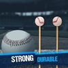 image:imageBambooMN 59 Decorative Sports Ball End Bamboo Cocktail Fruit Sandwich Picks Skewers for Catered Events Holidays Restaurants or Buffets Party Supplies Baseball 100 pcsBaseball