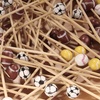 image:imageBambooMN 59 Decorative Sports Ball End Bamboo Cocktail Fruit Sandwich Picks Skewers for Catered Events Holidays Restaurants or Buffets Party Supplies Baseball 100 pcsAssorted