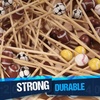 image:imageBambooMN 59 Decorative Sports Ball End Bamboo Cocktail Fruit Sandwich Picks Skewers for Catered Events Holidays Restaurants or Buffets Party Supplies Baseball 100 pcsAssorted