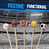 image:imageBambooMN 59 Decorative Sports Ball End Bamboo Cocktail Fruit Sandwich Picks Skewers for Catered Events Holidays Restaurants or Buffets Party Supplies Baseball 100 pcsAssorted