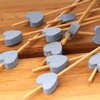 image:imageBambooMN 59 Inch Blue Heart Bamboo Food and Drink Pick Skewers for Catered Events Holidays Restaurants or Buffets Party Supplies 100 Pieces100