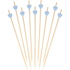 image:imageBambooMN 59 Inch Blue Heart Bamboo Food and Drink Pick Skewers for Catered Events Holidays Restaurants or Buffets Party Supplies 100 Pieces100