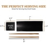 image:imageBambooMN 6 Piece 2 Sets of 7 Reusable EcoFriendly Black Bamboo Sushi Serving PlatesTrays Chopsticks and Soy Sauce Dishes IncludedBlack