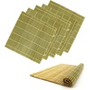 image:imageBambooMN 6X Natural Professional Grade Bamboo Sushi Making Rolling Mats 106 x 106 All Natural BambooGreen