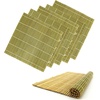 image:imageBambooMN 6X Natural Professional Grade Bamboo Sushi Making Rolling Mats 106 x 106 All Natural BambooGreen