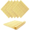 image:imageBambooMN 6X Natural Professional Grade Bamboo Sushi Making Rolling Mats 106 x 106 All Natural BambooNatural