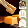 image:imageBambooMN 75 Natural Bamboo Straight Arm Reusable Tongs  Toast Tongs  3pcs3