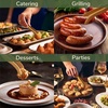 image:imageBambooMN 75 Natural Bamboo Straight Arm Reusable Tongs  Toast Tongs  3pcs30