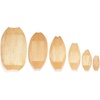 image:imageBambooMN 83 x 45 Premium Bamboo Leaf Boat Renewable and Disposable Serving Boat Tray for Catering and Home Use 100 Pieces10 x 575