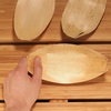 image:imageBambooMN 83 x 45 Premium Bamboo Leaf Boat Renewable and Disposable Serving Boat Tray for Catering and Home Use 100 Pieces73 x 37