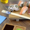 image:imageBambooMN 95 Reusable Floral Japanese Bamboo Chopsticks  Blue  6 PairsBlue Floral