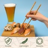 image:imageBambooMN 95 Reusable Floral Japanese Bamboo Chopsticks  Blue  6 PairsCarbonized Brown  Ornate