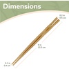 image:imageBambooMN 95 Reusable Floral Japanese Bamboo Chopsticks  Blue  6 PairsCarbonized Brown  Twisted