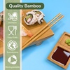 image:imageBambooMN 95 Reusable Floral Japanese Bamboo Chopsticks  Blue  6 PairsRed  Blue