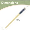 image:imageBambooMN 95 Reusable Floral Japanese Bamboo Chopsticks  Blue  6 PairsSky Blue  Navy Blue