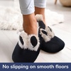 image:imageBambooMN Adult Womens Rabbit PomPom Fuzzy Fur Soft NonSlip Slipper Socks Indoor Travel Home 1 PairRabbit Grey