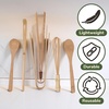 image:imageBambooMN Bamboo Kitchen Utensil Holder for Countertop Utensil Crock for Cooking Utensils  7 x 4  Carbonized Brown  1 Piece8Piece Set  Holder