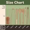 image:imageBambooMN Bamboo Kitchen Utensil Holder for Countertop Utensil Crock for Cooking Utensils  7 x 4  Carbonized Brown  1 Piece8Piece Set  Holder