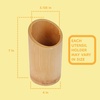 image:imageBambooMN Bamboo Kitchen Utensil Holder for Countertop Utensil Crock for Cooking Utensils  7 x 4  Carbonized Brown  1 PieceUtensil Holder