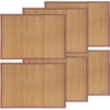 image:imageBambooMN Bamboo Slats Placemat with Fabric Border  Solid Color Print  18 x 13  Brown 4 pcsBrown