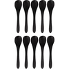 image:imageBambooMN Bamboo Spoons Mini Salt SpoonTiny Wooden Spoons for Spices 100pcs Carbonized Brown Oval 4339Inch OvalBlack
