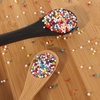 image:imageBambooMN Bamboo Spoons Mini Salt SpoonTiny Wooden Spoons for Spices 100pcs Carbonized Brown Oval 4339Inch RoundCarbonized Brown