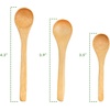image:imageBambooMN Bamboo Spoons Mini Salt SpoonTiny Wooden Spoons for Spices 100pcs Carbonized Brown Oval 4339Inch RoundCarbonized Brown