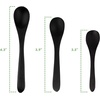 image:imageBambooMN Bamboo Spoons Mini Salt SpoonTiny Wooden Spoons for Spices 100pcs Carbonized Brown Oval 4343Inch OvalBlack