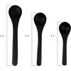 image:imageBambooMN Bamboo Spoons Mini Salt SpoonTiny Wooden Spoons for Spices 100pcs Carbonized Brown Oval 4343Inch RoundBlack