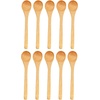 image:imageBambooMN Bamboo Spoons Mini Salt SpoonTiny Wooden Spoons for Spices 100pcs Carbonized Brown Oval 4343Inch RoundCarbonized Brown