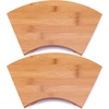 image:imageBambooMN Bamboo Sushi Board Serving Tray Special Design 83 x 47 x 12 Carbonized Brown 2 PiecesFan Large  Brown