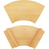 image:imageBambooMN Bamboo Sushi Board Serving Tray Special Design 83 x 47 x 12 Carbonized Brown 2 PiecesFan Large  Natural