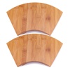 image:imageBambooMN Bamboo Sushi Board Serving Tray Special Design 83 x 47 x 12 Carbonized Brown 2 PiecesFan Medium  Brown