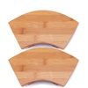 image:imageBambooMN Bamboo Sushi Board Serving Tray Special Design 83 x 47 x 12 Carbonized Brown 2 PiecesFan Small  Brown