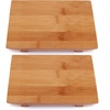 image:imageBambooMN Bamboo Sushi Board Serving Tray Special Design 83 x 47 x 12 Carbonized Brown 2 PiecesRectangle Large  Brown