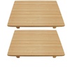 image:imageBambooMN Bamboo Sushi Board Serving Tray Special Design 83 x 47 x 12 Carbonized Brown 2 PiecesRectangle Large  Natural
