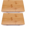 image:imageBambooMN Bamboo Sushi Board Serving Tray Special Design 83 x 47 x 12 Carbonized Brown 2 PiecesRectangle Medium  Brown
