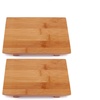 image:imageBambooMN Bamboo Sushi Board Serving Tray Special Design 83 x 47 x 12 Carbonized Brown 2 PiecesRectangle Small  Brown