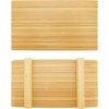 image:imageBambooMN Bamboo Sushi Board Serving Tray Special Design 83 x 47 x 12 Carbonized Brown 2 PiecesRectangle Small  Natural