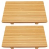 image:imageBambooMN Bamboo Sushi Board Serving Tray Special Design 83 x 47 x 12 Carbonized Brown 2 PiecesRectangle Small  Natural